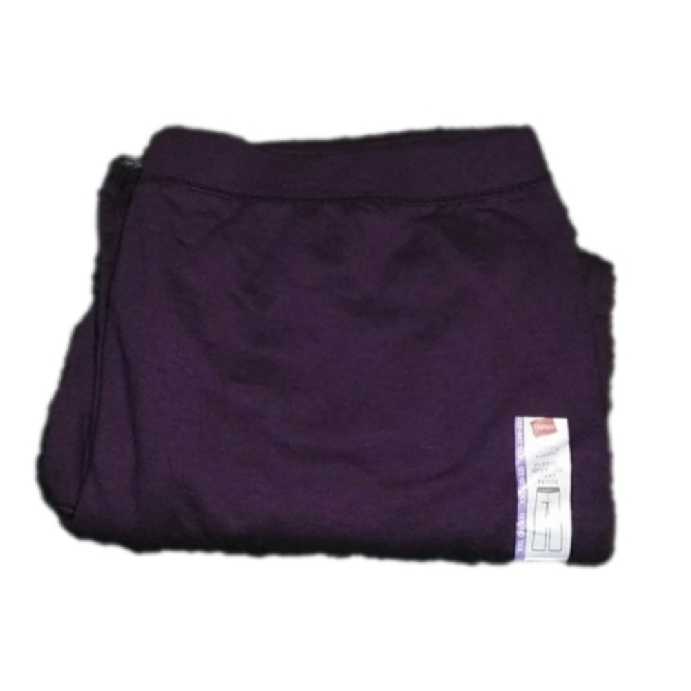 𝅺hanes cozy fleece open leg XXL 20-22 purple SWEATPANTS